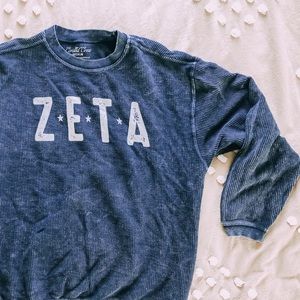 ZTA Corduroy Crewneck Sweatshirt NAVY